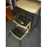 A vintage kitchen step stool, COLLECT ONLY,.