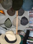 A mixed lot of gent's caps, hats etc.,