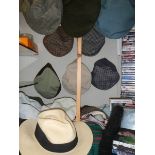 A mixed lot of gent's caps, hats etc.,