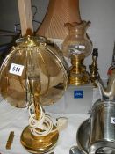 A mixed lot of table lamps.