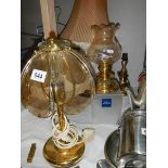 A mixed lot of table lamps.