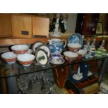 A large lot of ceramics including Chinese finger bowls, Wade veteran car, dishes etc.,