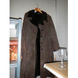 A sheepskin coat.