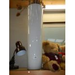 A tall white studio glass vase, 70 cm tall. COLLECT ONLY.