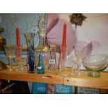 A mixed lot of glassware including decanter, COLLECT ONLY.