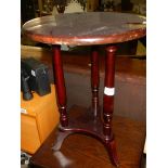 A dark wood stained side table, COLLECT ONLY.