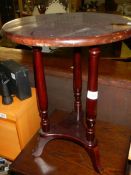 A dark wood stained side table, COLLECT ONLY.