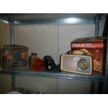 A vintage boxed Peak cine projector, Swan toaster, radio etc.,