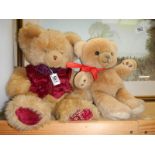A Harrod's 1996 Bear and a Golden Bears Teddy bear.