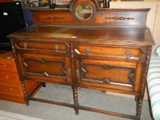 A 1930's oak sideboard, COLLECT ONLY.