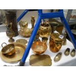 A good mixed lot of Victorian and vintage brass ware.