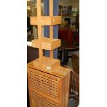 A wooden shoe storage unit and a bathroom shelf unit, COLLECT ONLY.