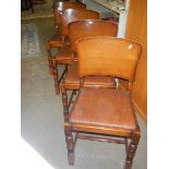 A set of four 1930's dining chairs. COLLECT ONLY.