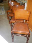 A set of four 1930's dining chairs. COLLECT ONLY.