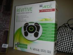 A boxed Revitive Medic Circulation booster.