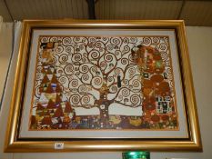 A modern framed and glazed 'Tree of Life' print, COLLECT ONLY.