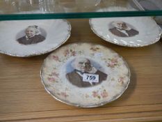 Two Gladstone and one Mrs Gladstone collector's plates.