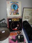 A quantity of LP records including Eartha Kitt, Al Johnson, Benny Hill etc.,