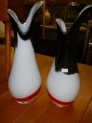 A good pair of Murano glass vases.