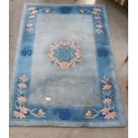 A blue coloured rug (few marks on) - 185cm x 122cm COLLECT ONLY