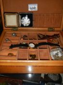 A jewellery box and contents.