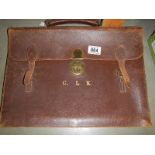 An old C.L.K leather briefcase.