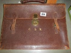 An old C.L.K leather briefcase.
