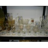 A shelf of good glass ware, COLLECT ONLY.