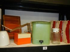 A mixed lot including retro style items, angle poise lamp etc.,