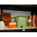 A mixed lot including retro style items, angle poise lamp etc.,