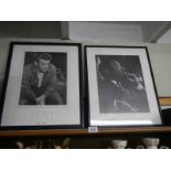 Two framed and glazed prints featuring James Dean and Martin Luther King Jr. COLLECT ONLY.