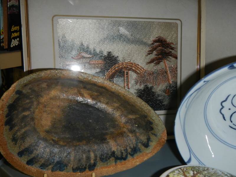 A mixed lot including framed and glazed oriental picture, ceramics etc., - Image 3 of 3