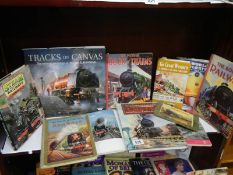A quantity of mid 20th century steam train books.