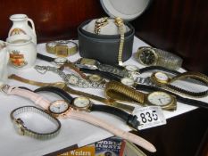 A mixed lot of ladies and gent's wristwatches.