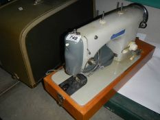 A cased Sapphire sewing machine, COLLECT ONLY.