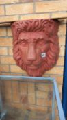 A plastic Lion wall planter, COLLECT ONLY.