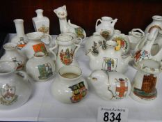 A mixed lot of crested china.