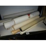 A quantity of rolled posters.