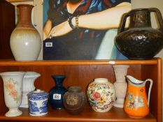 A mixed lot of ceramic vases.