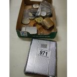 A mixed lot including cigarette case, coins etc.,