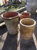 3 large garden pots - Collection Only
