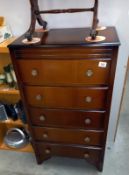 A 1950s oak chest of drawers - Collection only