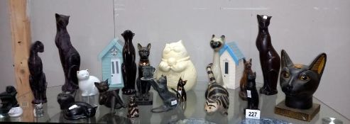 A good selection of cat ornaments