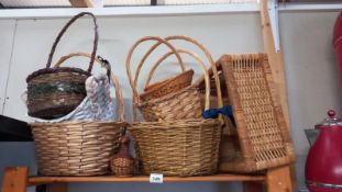 A quantity of wicker baskets