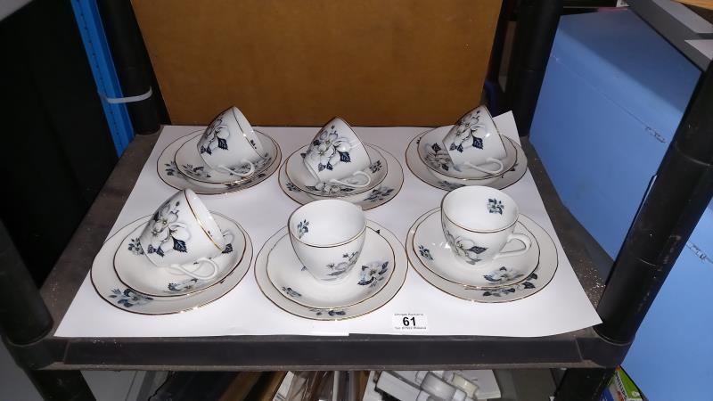 An 18 piece Bohemian Czechoslovakian China tea set