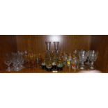 A quantity of sets of vintage drinking glasses - Collection only