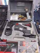 A cased jig saw, boxed engraving tool etc.,