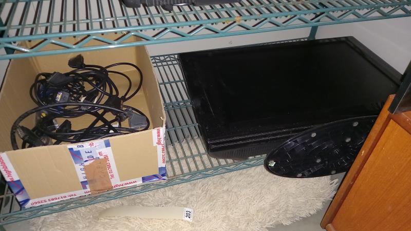 A quantity of TV's & monitors including Toshiba DVD player etc. (job lot) - Image 2 of 5