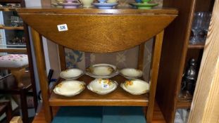 An oak drop leaf tea trolley / coffee table - Collection only