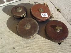 4 vintage tape measures - Collection Only